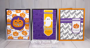 Each pattern has two pieces: Halloween Cards Stamp Your Own Paper Ink It Up With Jessica Card Making Ideas Stamping Techniques