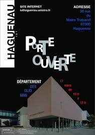 Affiche Porte Ouverte De L Iut De Haguenau A La Maniere De Rudi Meyer Affiche Universite Site Internet