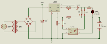 A simple lead acid battery charger circuit with diagram and schematic using ic lm 317,which provides correct battery charging voltage. 12v 7ah 1 3ah Battery Charging Regulator Circuit With L200 Electronics Projects Circuits