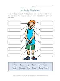 English as a second language (esl) grade/level: Body Parts Worksheet For Kids All Kids Network