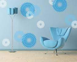 Wand Streichen In Farbpalette Der Wandfarbe Blau Wande Streichen Wandgestaltung Haus Deko