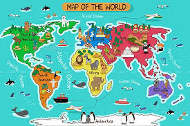 Are you looking for europe map cartoon design images templates psd or png vectors files? Map Of The World Kids World Map World Map Canvas World Map Wallpaper