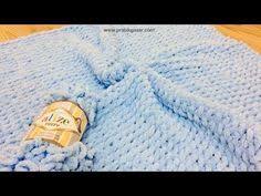 Alize Puffy Pufi Orgu Ipi Ile Bebek Battaniyesi Nasil Yapilir Bastan Sona Anlatim Orgu Kanali Pratik Yazar Orgu Modelleri El Is Battaniye Orgu Bebek