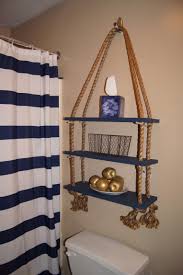 Apartment Decor Diy Nautical Rope Shelf My First Apartment Nautical Bathroom Decor Rope Shelves Anchor Bathroom Ideas