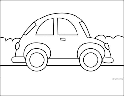 Boys like to color images of cars. How To Draw An Easy Car Art Projects For Kids