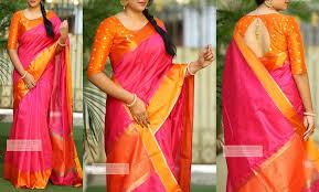 On vous offre les derniers styles, les créations à la mode, à des prix à ne pas rater! 10 Pretty Blouse Colors To Try With Pink Silk Sarees Keep Me Stylish Pretty Blouses Pink Silk Saree Baby Pink Colour