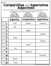 Comparative And Superlative Adjectives Comparative Adjectives Comparative Adjectives Worksheet Superlative Adjectives