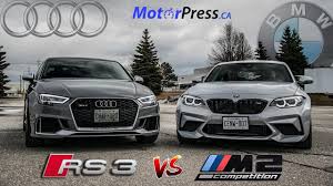 2019 Bmw M2 Competition Vs 2018 Audi Rs3 Sedan Youtube