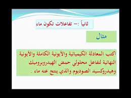 تفاعلات المحاليل المائية Youtube