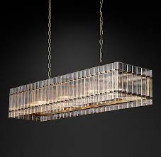 San Marco Linear Chandelier 54 Lustre Rectangulaire Lampes Tiffany Chandelier