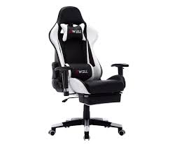 Edwell Ergonomic Gaming Chair With Headrest Lumbar Massage Backing Racing Style Pc Computer Chair Height Flexible Swivel W Gaming Chair Heavy Duty Chairs Chair