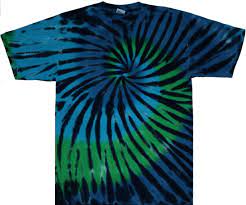 Tie Dyed Shop Tie Dyed Shop Blue Green Spiral Tie Dye T Shirt Short Sleeve 5xl Walmart Com Walmart Com