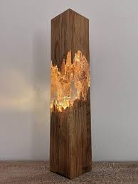 Epoxy Wood Lamp Lamp Night Lamp Resin Table Decor Decor Light Wood Lamp Design Handmade Lamps Unique Night Lights