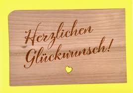 Für euren lebensbund wünschen wir euch alles erdenklich liebe und gute! Holzpost Grusskarte Mit Umschlag Herzlichen Gluckwunsch Schrift