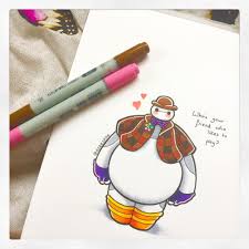 Demetria Skye On Instagram Baymax Dressed As Bing Bong Bighero6 Bh6 Baymax Disney Movie Cartoon Cute Funny Disney Fan Art Disney Art Disney Drawings