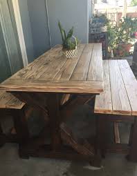 Rustic Patio Table Rustic Dining Table Rustic Table Etsy In 2020 Wood Patio Table Dining Table Rustic Outdoor Wood Table