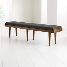 Zinus 3 piece juliet espresso dining table with bench set. Bench Cushions Crate And Barrel