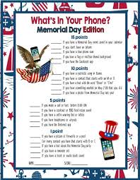 This is a quiz about some of the songs written which relate to the united states. Printable Patriotic Games Memorial Day Activities Partyideapros Com
