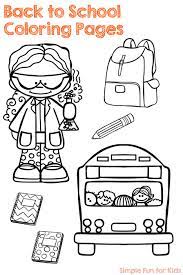 Back to school coloring pages september 9, 2015 admin back to school coloring page , back to school craft , coloring pages 0 this page has a lot of free printable back to school coloring pages for kids,parents and preschool teachers. Back To School Coloring Pages Simple Fun For Kids
