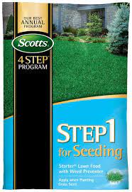 But with scotts turf builder starter food for new grass plus weed preventer, you don't have to wait. Scotts Step 1 For Seeding Starter Lawn Food With Weed Preventer
