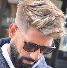 Blonde Hair Black Beard Undercut With Beard Haircuts For Men Mens Hairstyles Short Hair Haircuts