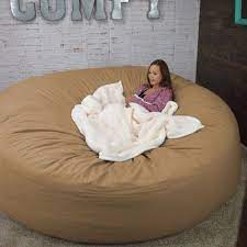 Free delivery and returns on ebay plus items for plus members. Bean Bag Bed 8 Foot Xtreem Oversized Bean Bag Chair In Micro Suede Pitch Black Jet Com Bean Bag Chair Bean Bag Bed Comfy Chairs