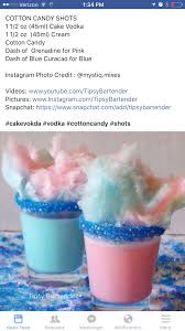 Cotton Candy Shots With Images Candy Alcohol Drinks