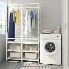 Jonaxel Shelving Unit With Clothes Rail 39x20 1 8x68 1 8 Ikea In 2021 Clothes Rail Ikea Clothes Rail Shelving Unit