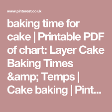 Baking Time For Cake Printable Pdf Of Chart Layer Cake