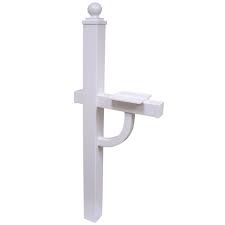 These attractive and decorative aluminum mailbox post accessories allow you to customize your home to reflect your. Reviews For Gaines Manufacturing Keystone Aluminum Deluxe Mailbox Post In White Kdx Whi The Home Depot