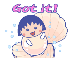 chibi maruko chan animated aquarium line sticker animation art line sticker chibi