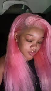 cleaning my drafts 😆 i had just got my wig laid lol #drafts #pinkhair  #nomakeup