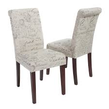 Lasalle Linen Upholstered Parsons Chair In Beige Linen Dining Chairs Dining Chairs French Dining Chairs