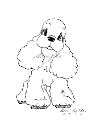 Black And White Spaniel Cartoon Cocker Spaniel Print Of Ink Drawing Cutest Ever Show Quality Signed By Artist Bar Butler 99 00 Via Etsy Dog Portraits Art Spaniel Art Drawings