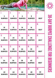 30 Day Burpee Challenge For Beginners 30 Day Challenges Printable 30 Day Fitness Challenge 30 Day C Burpee Challenge 30 Day Workout Challenge 30 Day Fitness