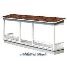 This covered front porch style boasts a number of basic elements that complement each other perfectly. Dollhouse Front Porch Kit