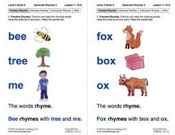 Generate Rhymes 2 Lesson 7 Book 5 Newitt Prereading Series Rhyming Words Rhymes Lesson