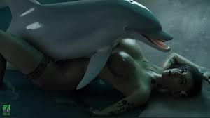 Nude with dolphins