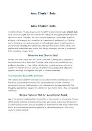 Ams Cherish Sets Ams Cherish Sets