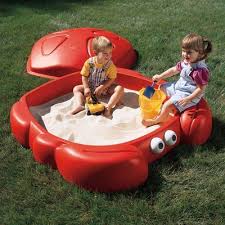 Crabbie 4 Rectangular Sandbox With Cover In 2020 Kids Sandbox Outdoor Toys Sandboxes