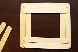 1) you will need 4 lengths of wood for each print. Craft Stick Photo Frame Kids Crafts Fun Craft Ideas Firstpalette Com