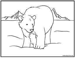 Polar Bear Coloring Pages For Kids Wallpele Com Polar Bear Coloring Page Polar Bear Color Animal Coloring Pages