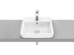 Glass bathroom basins nz immigration expression. The Gap Semi Inset Basin 450x410 1 Taphole White From Reece