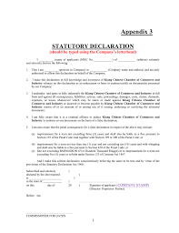 The form contains instructions as to how the declaration must be completed and executed in. Appendix 3 Statutory Declaration Should Be Typed Using The Company S Letterhead
