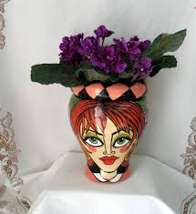 It adds salt and causes unneeded root suffering. Outdoor Gardening Impressionistic Fashionable Ladies Two Piece Miniature Violet Self Watering Ceramic Planter On Etsy Mini African Violet Flower Pot Home Living