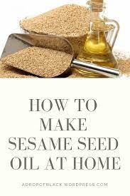 Once the sesame seeds are toasted, leave the seeds to cool on a plate. How To Make Sesame Seed Oil At Home Sesame Seeds Oils Sesame Oil Recipes