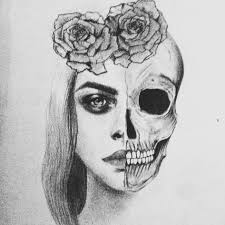 Half Face Drawing Tumblr Drawings Tumblr Google Search Cool Things Pinterest Tumblr Skull Drawing Skull Art Art So, contents added to pinterest would be ranked higher as compare to tumblr.