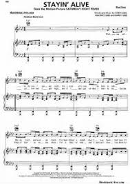 Stayin Alive Sheet Music Bee Gees Sheet Music Piano Sheet Music Bee Gees Gees