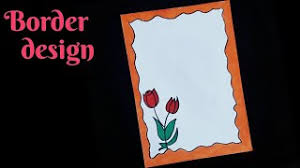 Boarder designs page borders design flower border clipart flower borders motif photo corner drawing drawing art drawing ideas wedding borders more information. Flower Border Design For Projects On Paper A4 Front Page Design For School Project Handmade Border Youtube