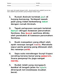 Kata adjektif boleh disertai kata keterangan amat, paling, sangat, dan sebagainya yang bertugas sebagai penguat. Latihan Kata Adjektif